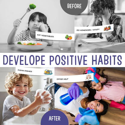 ✨Magnetic Kids Daily Routine Chore Chart, Visual Task Board with Stickers & Icons, Autism & ADHD Kids Routine Tool