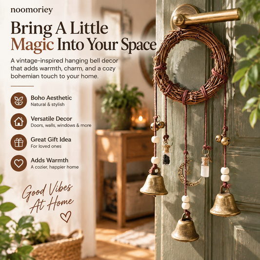 🔔 HOT SALE | Boho Hanging Bell Decor – Rustic Vintage Door & Wall Accent for Entryway, Home & Covered Patio