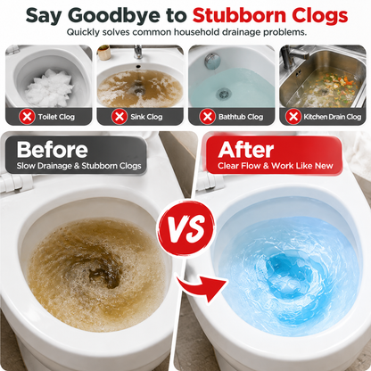 🚽 High Pressure Drain Cleaner – Powerful Toilet & Sink Clog Remover Tool