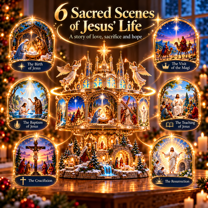 ✝️✨ Journey of Faith™ – Illuminated Bible Story Cathedral Display