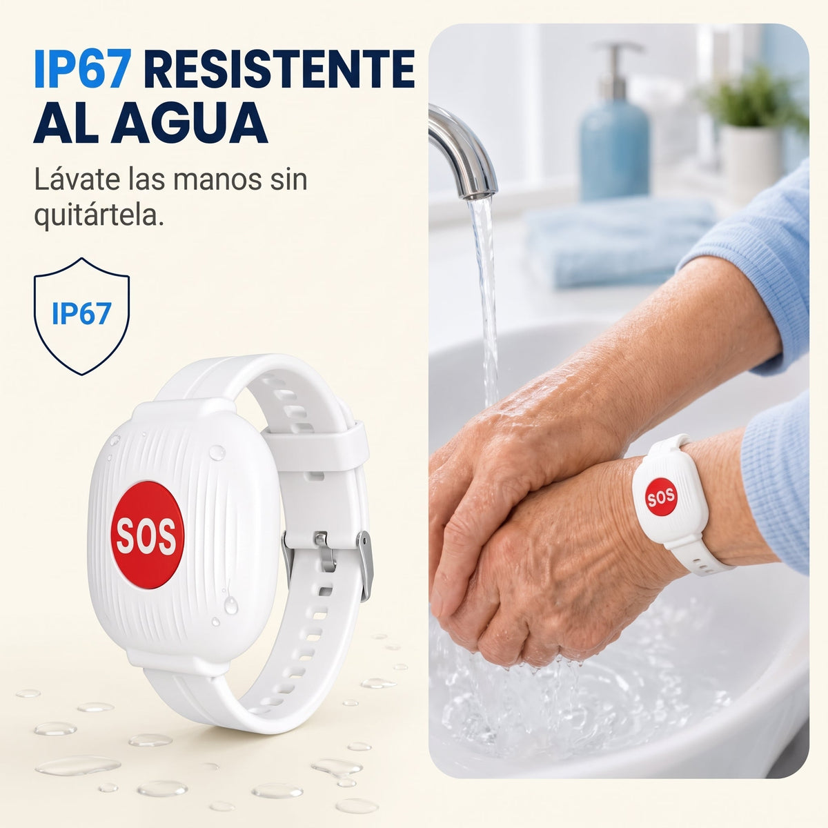🆘 SOS Alert Bracelet – One-Press Family Notification Wristband