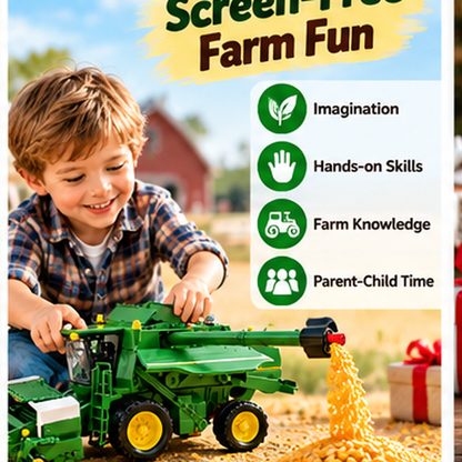 Interactive Farm Harvester Toy Car | Large Size Inertial Combine With Working Parts