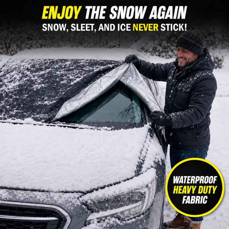 ☀️❄️ Reversible All-Season Windshield Cover | Magnetic Snow & Sun Shield