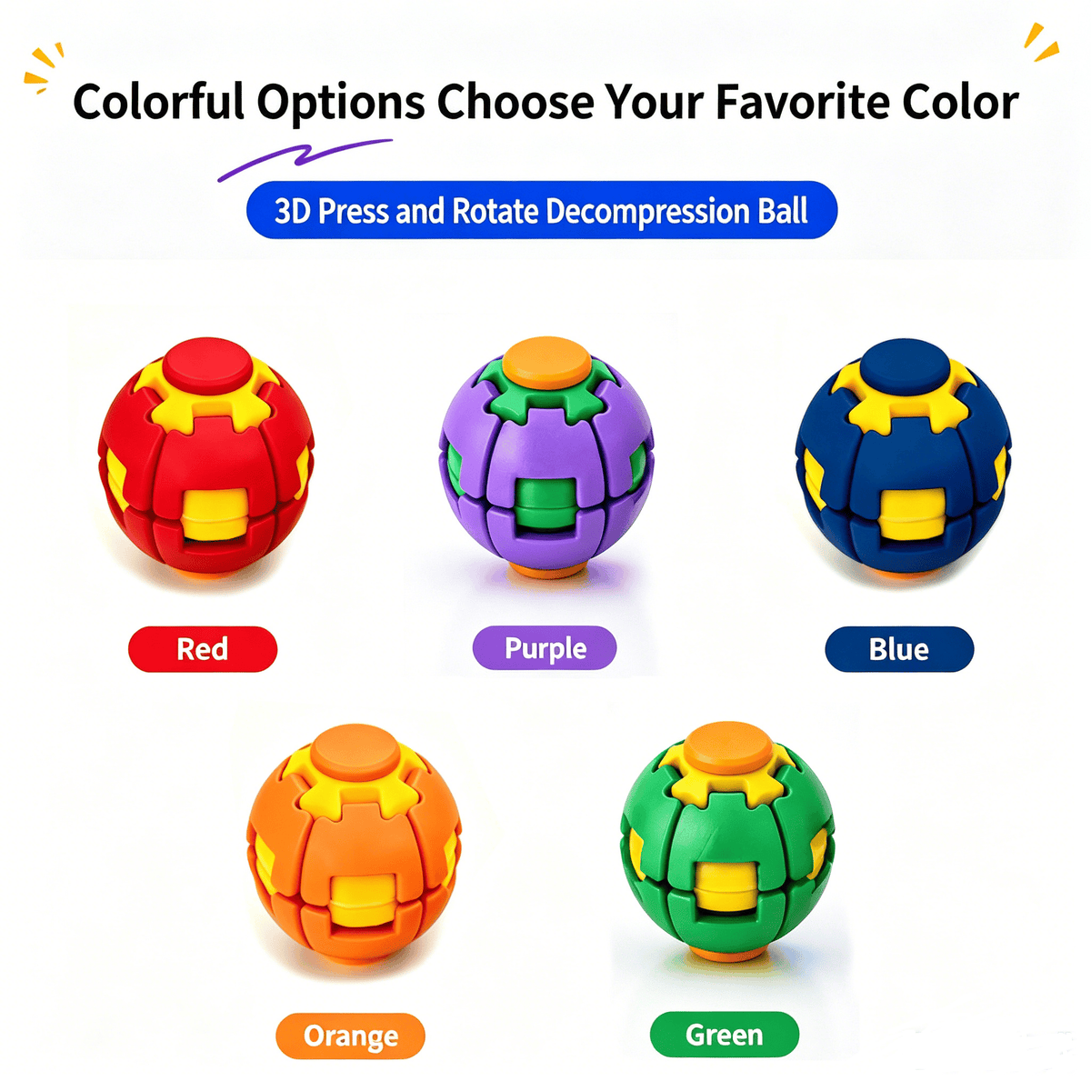 Magic Squishy Spinning Ball – Press-to-Spin Pocket Fidget Toy