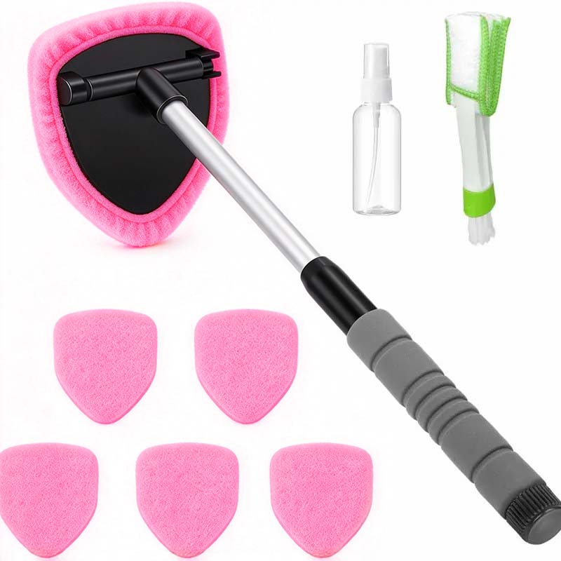 🪟9 PCS Car Window Cleaner Kit Extendable Handle Windshield Cleaning Tool