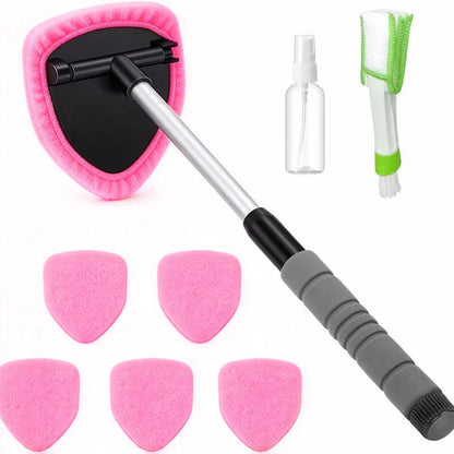 🪟9 PCS Car Window Cleaner Kit Extendable Handle Windshield Cleaning Tool