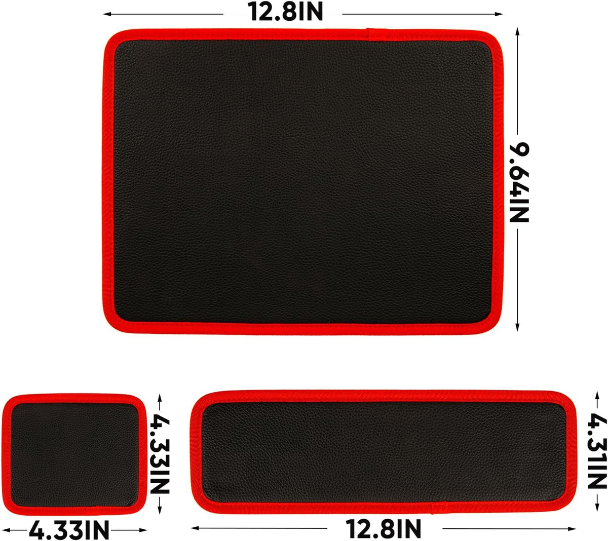 ‌Arcomin 3PC Flexible Magnetic Tool Mat & Tray Holder - Magnetic Tool Tray, Flexible Magnetic Mat, PVC & Non-Slip for Garage Workshop, Auto Repair Tools (12.8x9.8/12.6x4/6.3x5.3in)