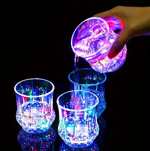 ✨Liquid Activated LED Light Up cups Crystal Drink Set🥂