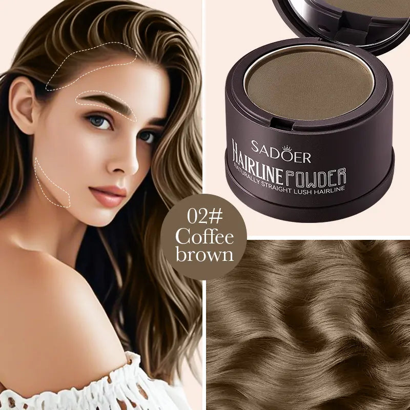 Hairline Powder - Strong Adhesion, Long-Lasting Formula, 2-Color Selection, Smudge-Free Haircare for Hair Gaps Fixing & Root Touch-Ups