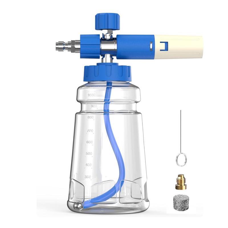 Adjustable 1L Foam Cannon – Thick Suds, Wide-Mouth Bottle & Quick Connect