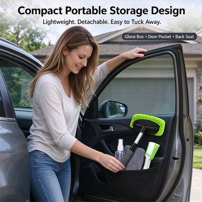 🪟9 PCS Car Window Cleaner Kit Extendable Handle Windshield Cleaning Tool