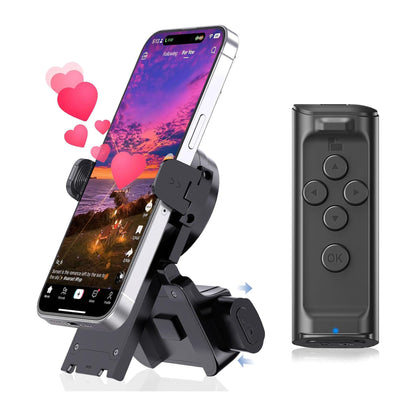 📱 Bluetooth Scrolling Remote & Phone Stand – Page Turner & Camera Shutter