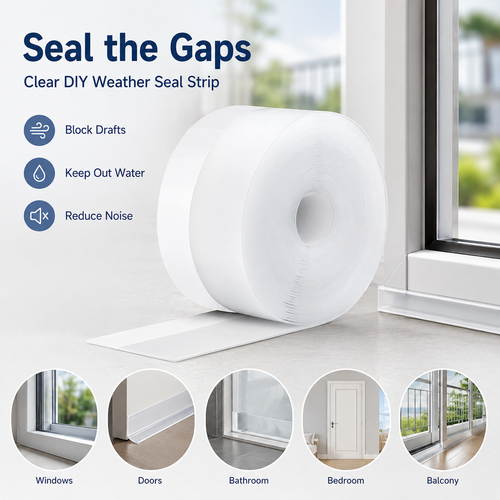🚪  Weatherproof Door & Window Seal Strip – Stop Drafts, Dust & Water Gaps