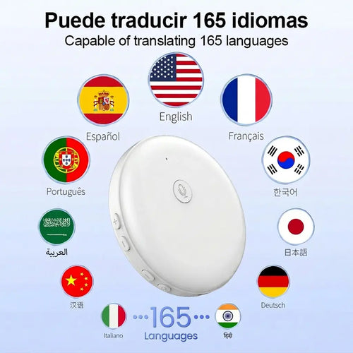 Portable Wireless AI Language Translator Pen - Spanish & English Practice Companion, 165-Language Support