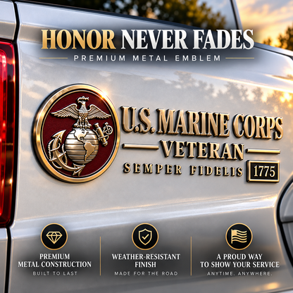 3D Adhesive Badge, No-Drill Military-Inspired Car & Truck Decoration