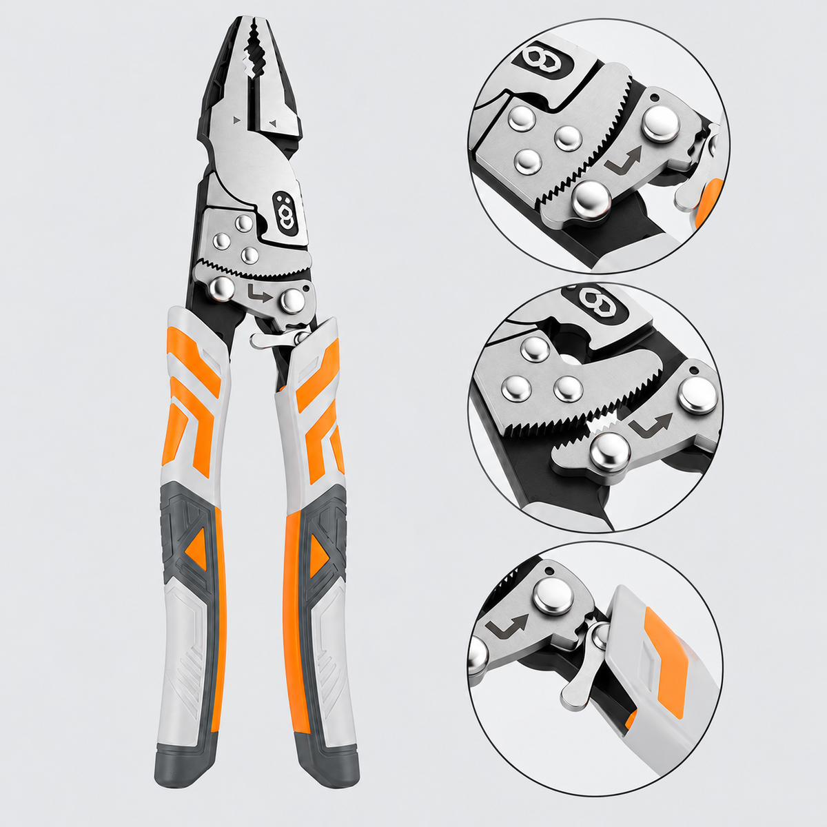🔧 Self-Locking Ratchet Pliers – Secure Grip, Less Effort