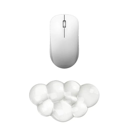 Transparent Jelly Hand Rest Pad Set  Elastic palm support to ease strain during long hours of typing and gaming