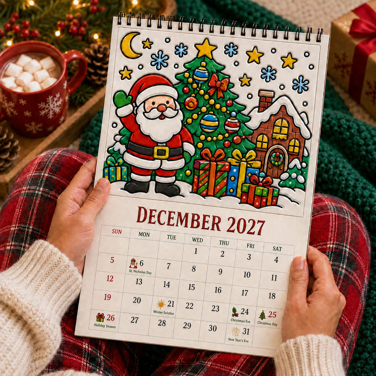🎨Color The Year 2027: Trace-By-Groove Creative Calendar📅
