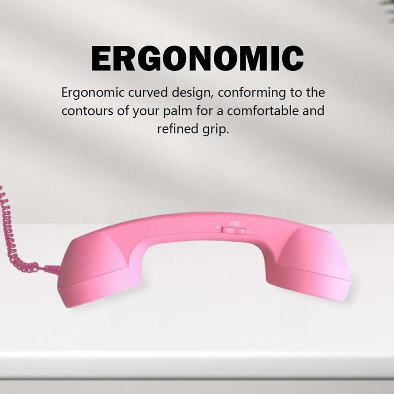 Ergonomic retro telephone handset