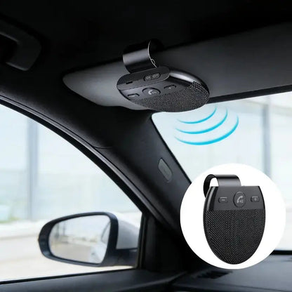 🚗 Bluetooth 5.0 Car Speakerphone – Hands-Free Calls & Music, Easy Clip-On 🔊