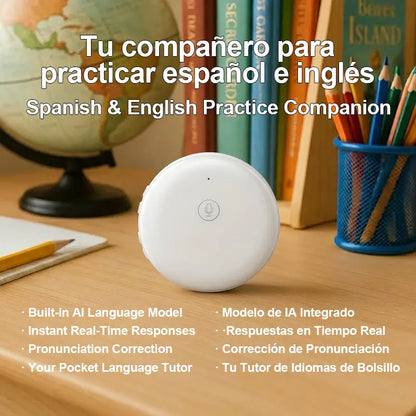 Portable Wireless AI Language Translator Pen - Spanish & English Practice Companion, 165-Language Support