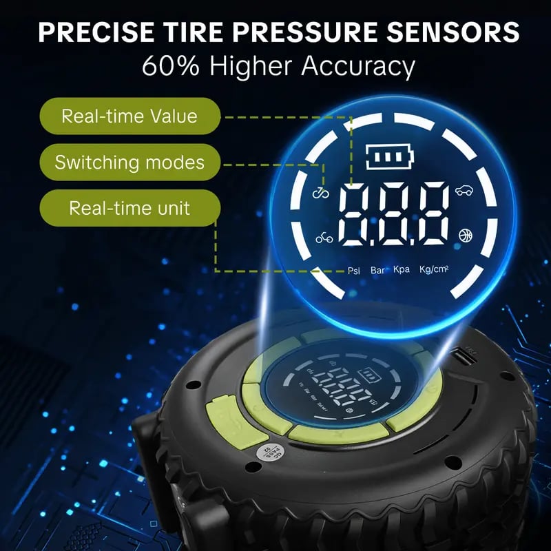 Digital pressure display and inflation mode controls