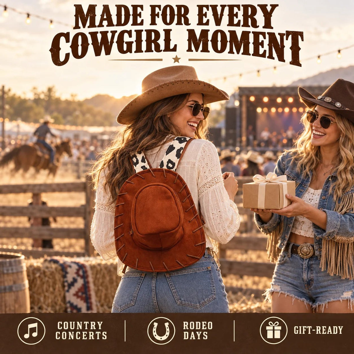 🤠 Cowgirl Hat Backpack – Turn Every Outfit Into a Western Statement
