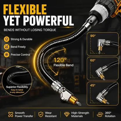 🔥Flexible Shaft Right Angle Drill Adapter Kit🔧