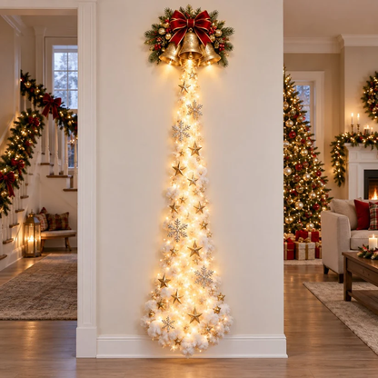 ✨ Christmas Wall Magic Lighted Decoration – Warm Glowing Holiday Wall Display