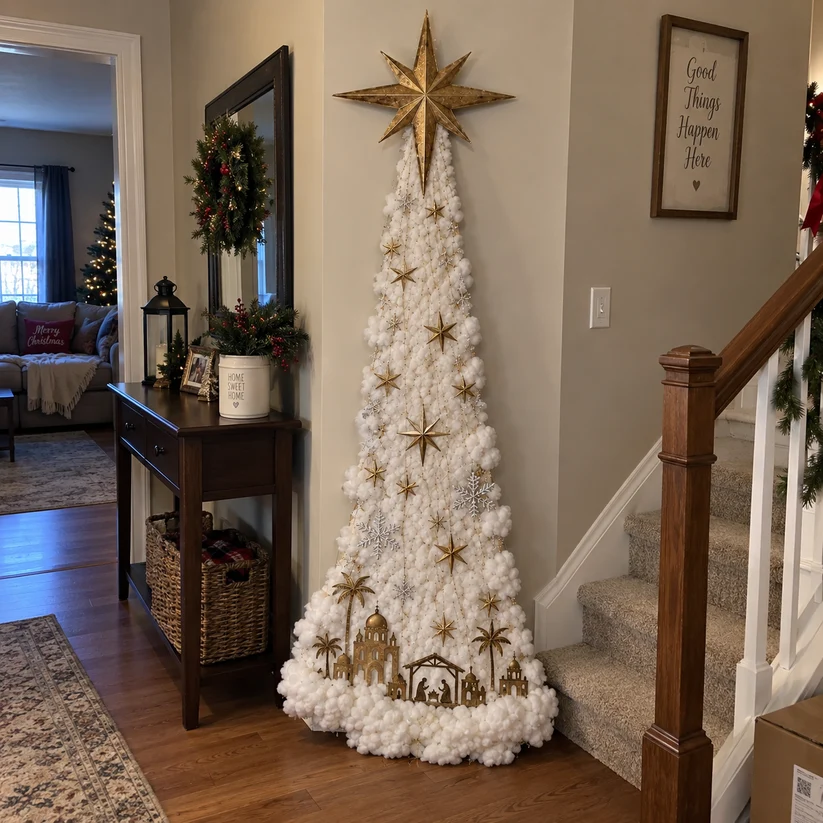 ✨ Christmas Wall Magic Lighted Decoration – Warm Glowing Holiday Wall Display
