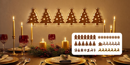 LED Reindeer Wall Decorations - Festive Christmas Lighting