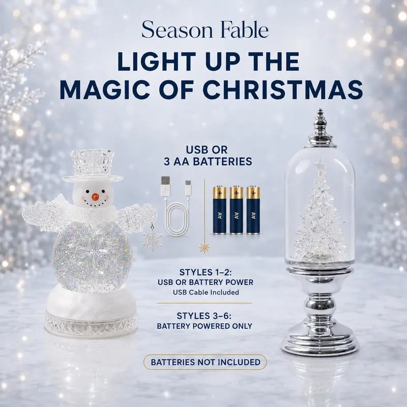 ❄️ Musical Christmas Snow Globe Lantern | Swirling Snow & Warm LED