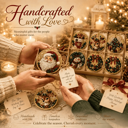 6Pcs/12Pcs Christmas DIY Diamond Painting Ornaments Kit