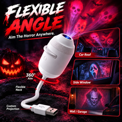 🔥24-Disc USB Car Interior Horror Projector Lamp