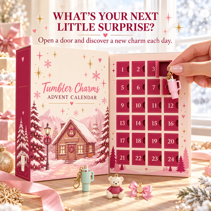 24-Day Charm Advent Calendar – Cute Christmas Surprises for Tumblers, Bags & Keys