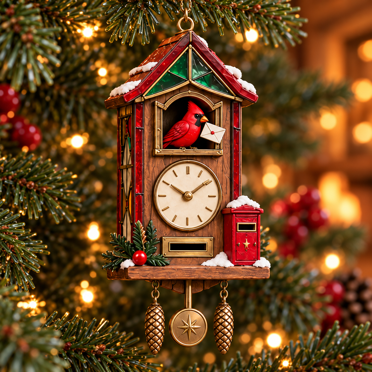 🎄 Limited-Time Christmas Sale | 2026 Red Cardinal Cuckoo Clock Ornaments – Set of 6 Vintage-Inspired Designs for a Nostalgic Holiday Tree & Thoughtful Gifting ❤️