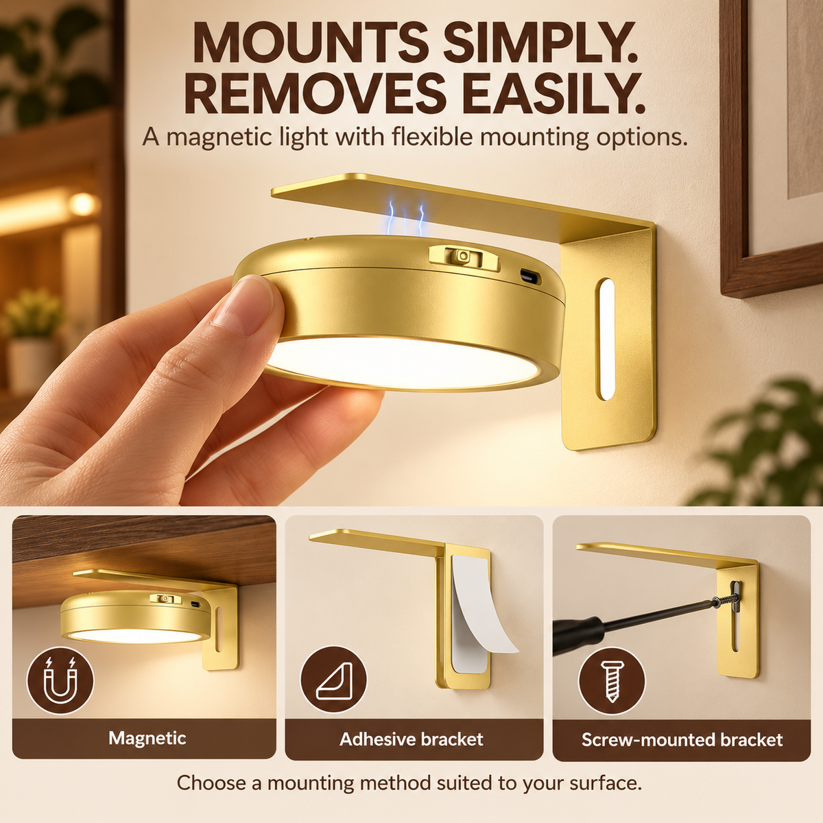 💡Picture Lights for Wall Rechargeable