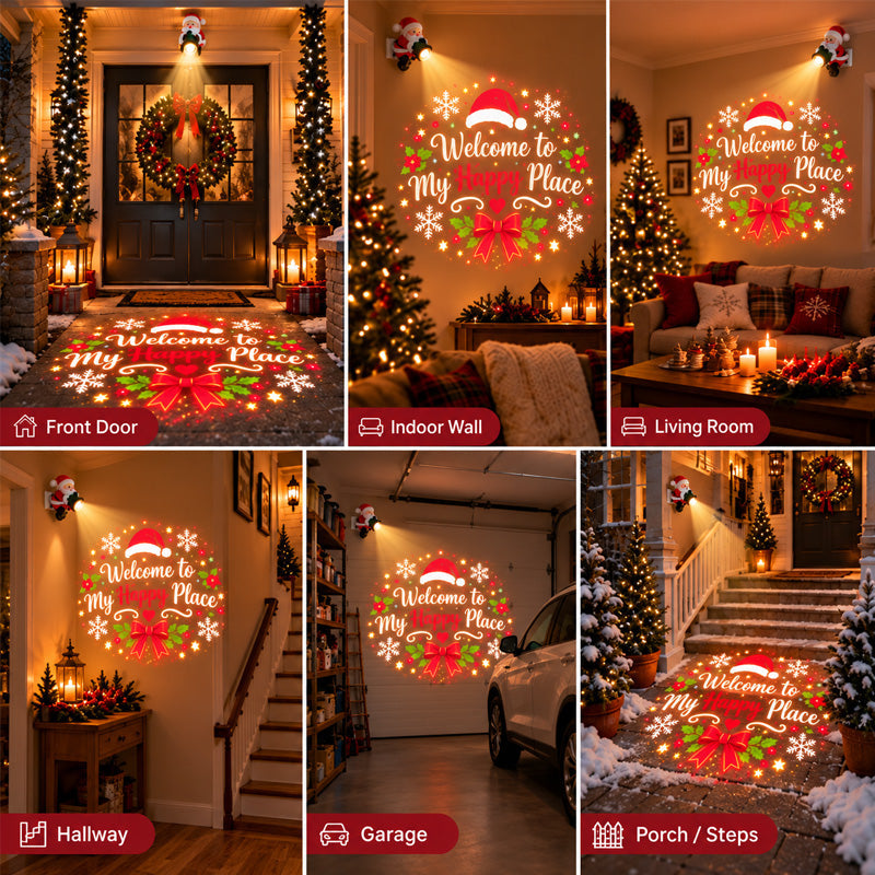 🎅Santa Christmas Welcome Projector✨