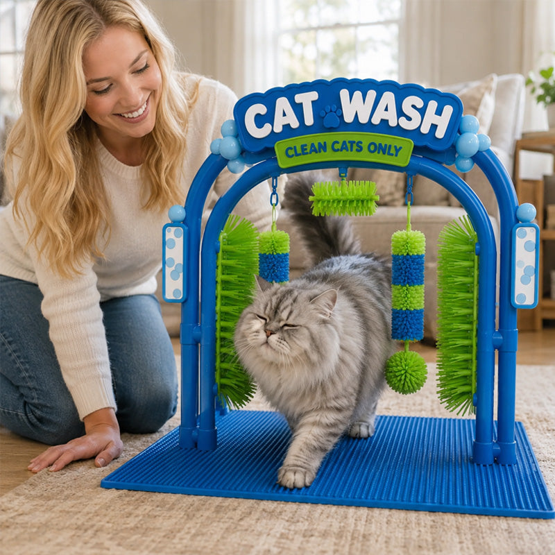🔥Limited Time 50% OFF | 🐱 Self‑Grooming Cat Wash Station