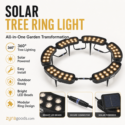 ✨Modular Ring Tree Landscape Lights – 360° Outdoor Uplighting for Trees & Columns