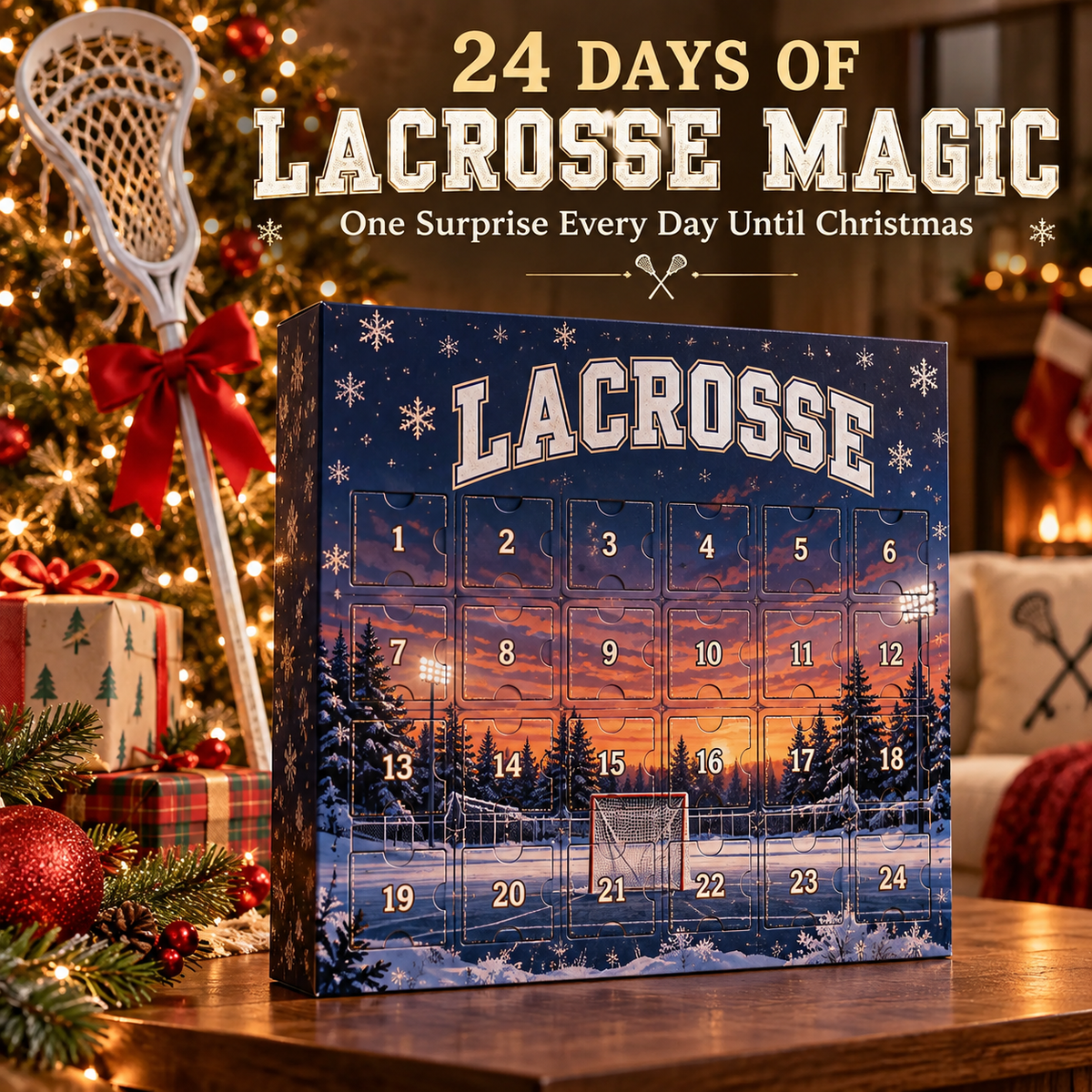 🥍🎄 24-Day Lacrosse Advent Calendar – A Holiday Surprise for Every Fan