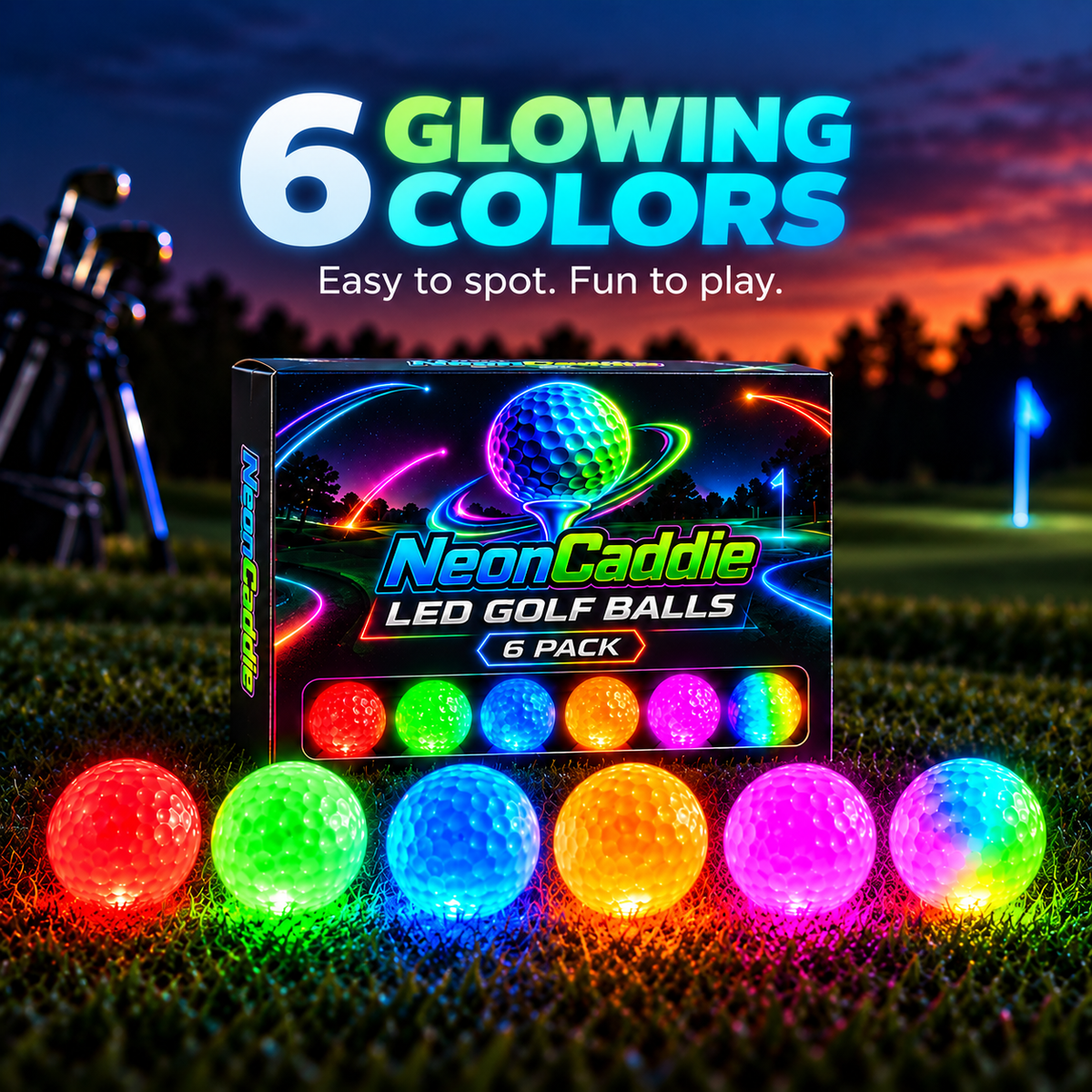✨⛳Light up every round, Ahlet-LED Golf Balls