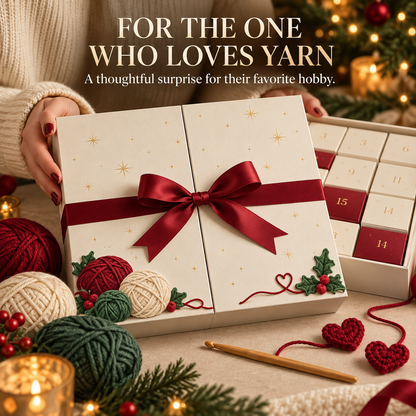🎄Christmas Crochet Advent Calendar — Yarn & Craft Surprise Gift Box✨🎁