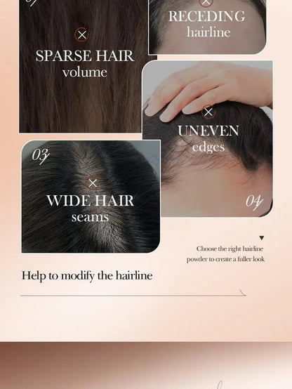 Hairline Powder - Strong Adhesion, Long-Lasting Formula, 2-Color Selection, Smudge-Free Haircare for Hair Gaps Fixing & Root Touch-Ups