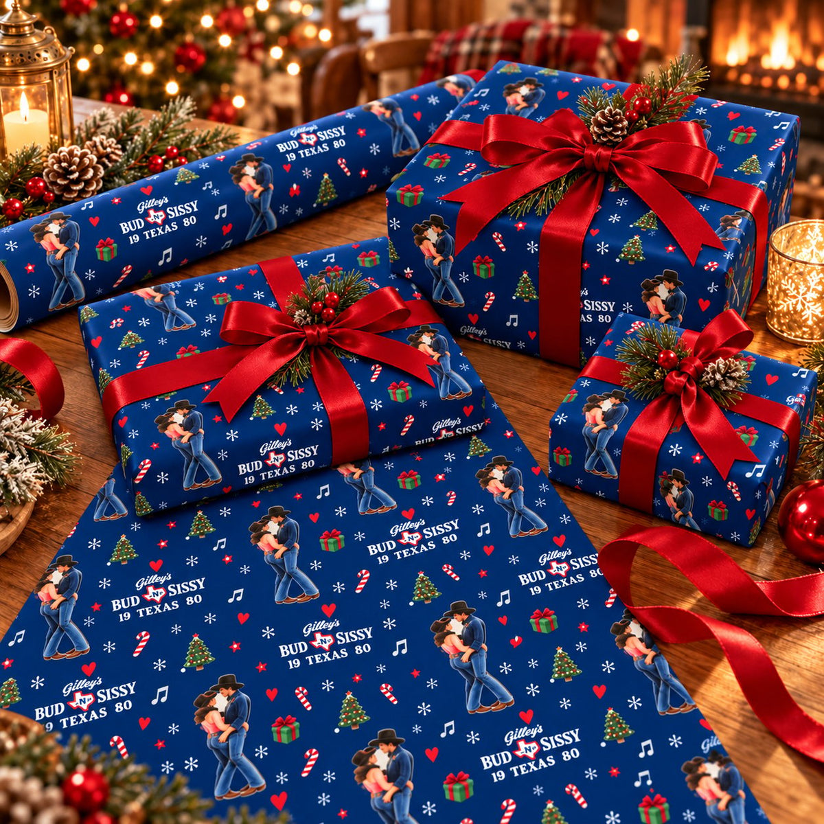 Retro Western Christmas Wrapping Paper 🎄🤠