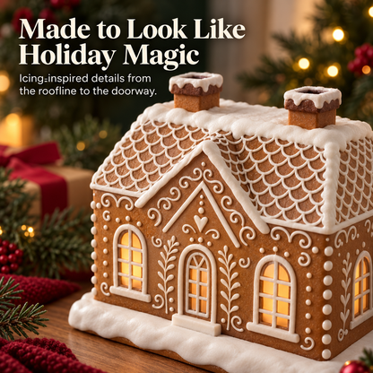 Gingerbread House Diffuser – Chimney Mist & Warm Window Glow for a Cozy Christmas