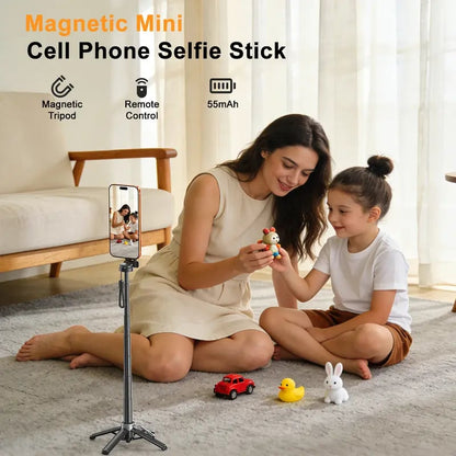 Upgraded Magnetic Selfie Stick with 360° Rotatable Adjustable Magnetic Tripod Stand