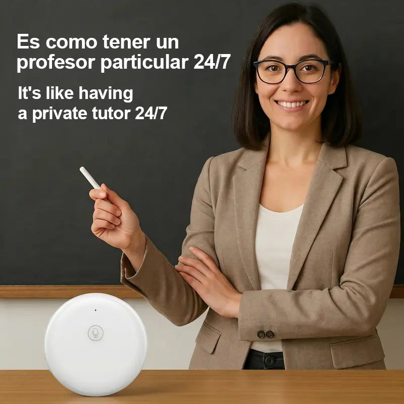 Portable Wireless AI Language Translator Pen - Spanish & English Practice Companion, 165-Language Support