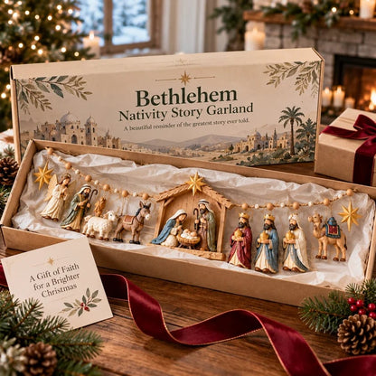 ✝️ The Night Hope Was Born – Bethlehem Nativity Christmas Garland