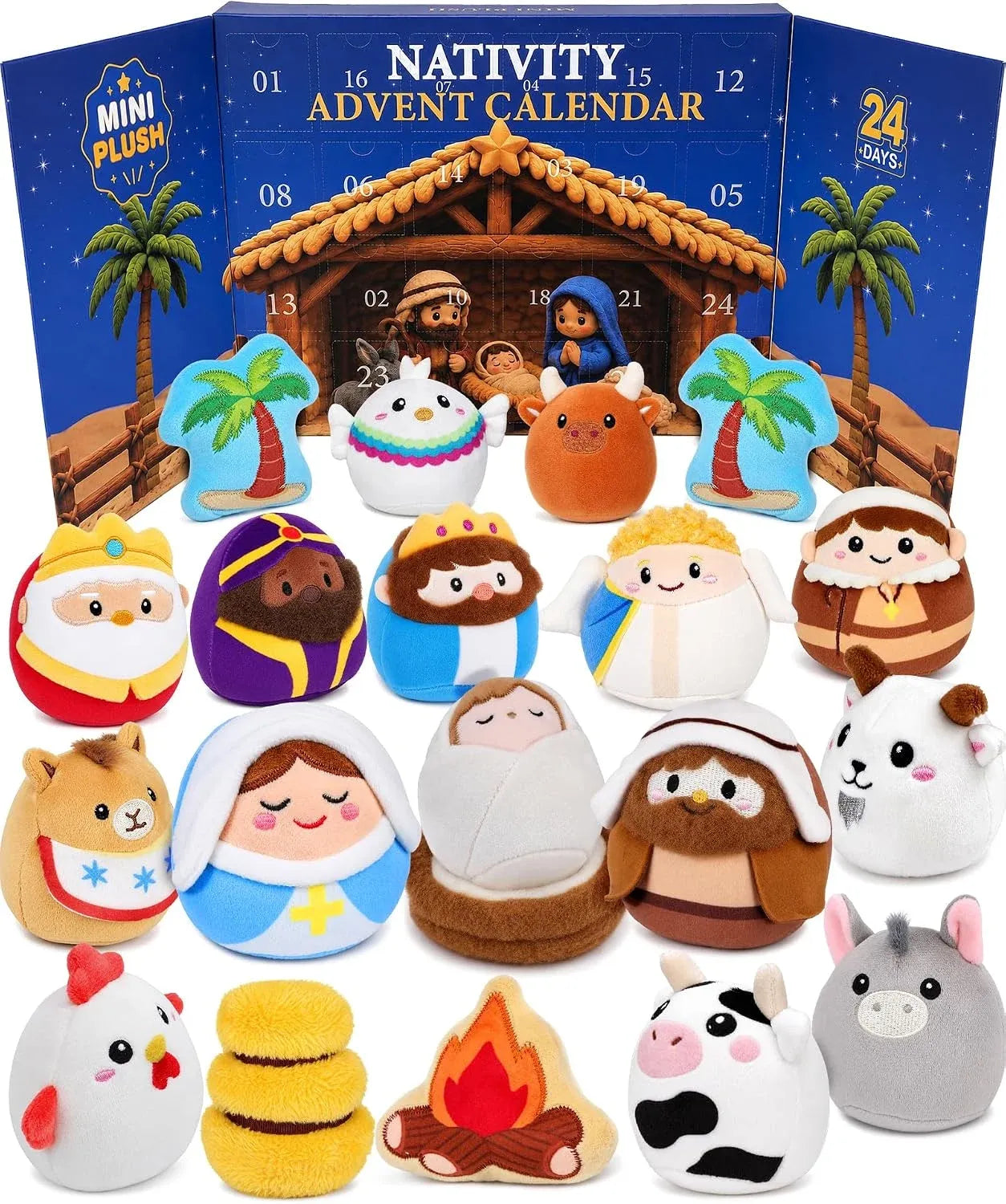 Journey to Bethlehem 24-day Nativity Advent calendar with plush characters